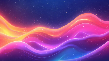 Wall Mural - Big Neon Wave Background