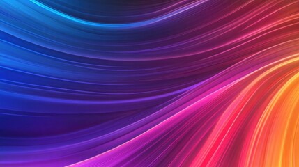 Poster - A colorful abstract background with wavy lines, AI