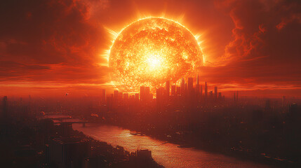 Wall Mural - a very scary view of the sun