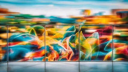 Abstract colorful blurred background view