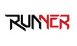 © gunaonedesign - runner typography design vector, for t-shirt, poster, sticker and other uses