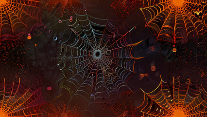 Wall Mural - abstract spider web pattern where the web dissolves into swirling, smoke-like forms