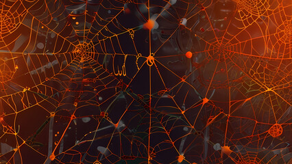 Wall Mural - abstract spider web pattern where the web dissolves into swirling, smoke-like forms