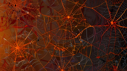 Wall Mural - abstract spider web pattern where the web dissolves into swirling, smoke-like forms