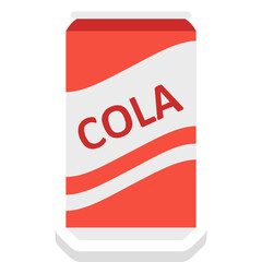 Wall Mural - Cola Tin sticker vector icon in isolated background 