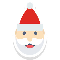 Wall Mural - Santa Claus sticker vector icon in isolated background 