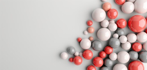 Fototapete - Abstract composition of colorful spheres on a smooth surface, creating a vibrant and playful visual effect.