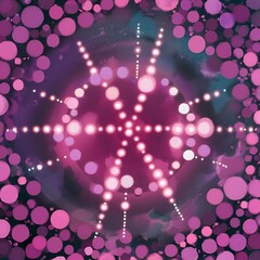 Sticker - Background of spots of pink lights