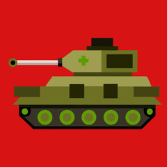 vector illustration of tank