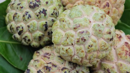 Poster - Sugar apple fruit. Custard apple, close up view.