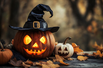 Poster - halloween jack o lantern pumpkin	