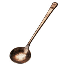 Antique Copper Serving Spoon - isolated on White Transparent Background, PNG
