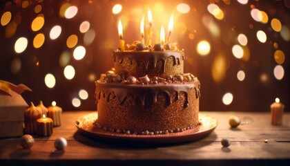 Poster - Celebration Cake with Candles