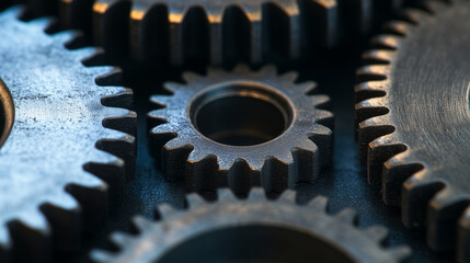 close up of a gear | gear wheel | Metalic gears |  cogs | machinery | mechanical | engineering | industrial | clock