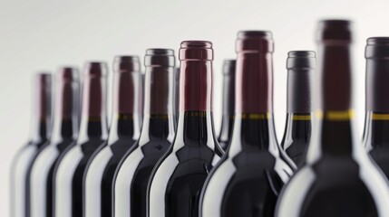 Wall Mural - Grape wine bottles background