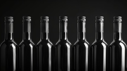 Wall Mural - Grape wine bottles background