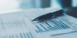 © Kamonwan - Close-up of a pen on a report with graphs, representing business analysis and market research in a professional setting.