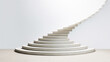 © Junaid - curved staircase of light beige stone