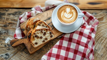 Homemade Raisin bread closeup view