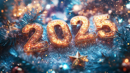 Wall Mural - Happy new year 2025