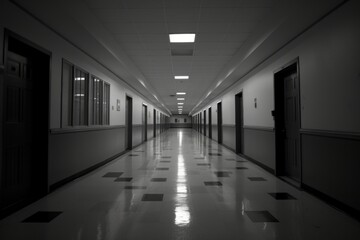 School hallway architecture corridor building.