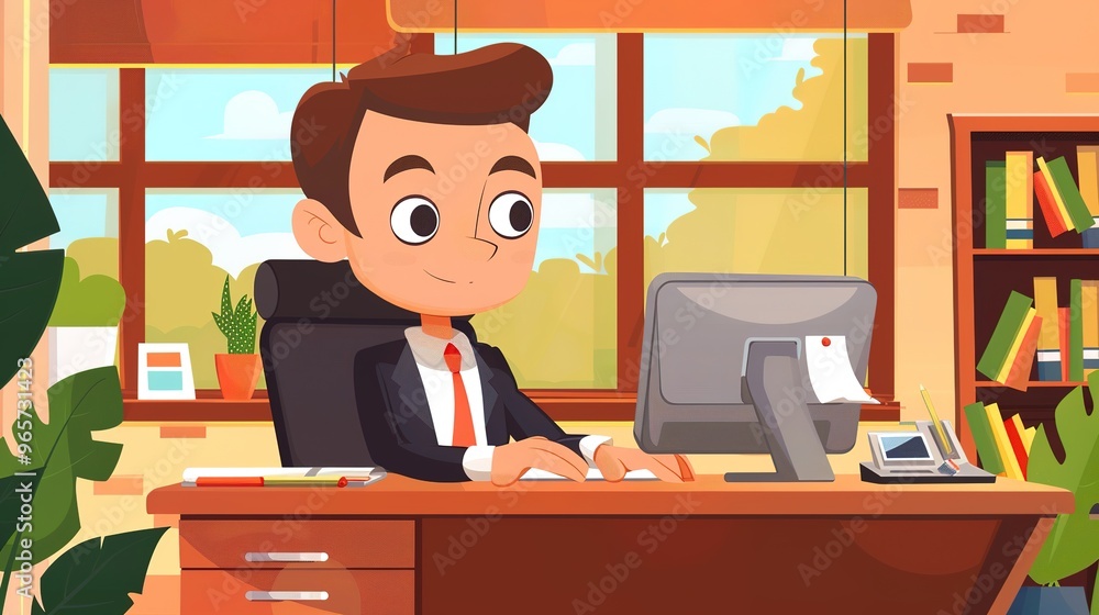 Cartoon characters engage in commercial activities in computer-based ...