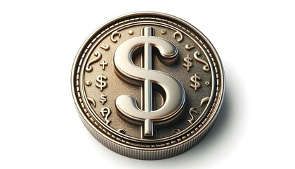 Poster - dollar sign button 3d