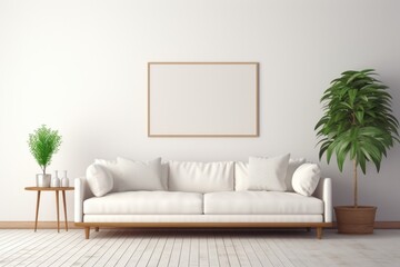 Canvas Print - Living room wall architecture furniture.