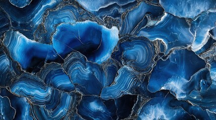 Stunning Abstract Glass Pattern with Indigo Marble Texture. Modern Art and Design Elements in a Unique Visual Representation.