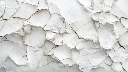 Wall Mural - cracked white plaster wall