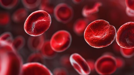 Red blood cells background. Red backdrop with erythrocytes.