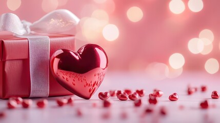 Valentines Day Gift Box with Heart and Candies