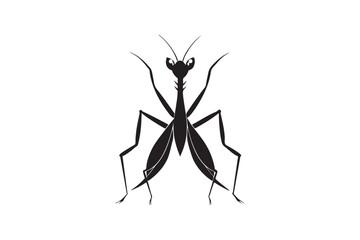 Wall Mural - Praying Mantis silhouette vector illustration