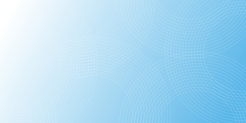 blue background with white circle rings. Blue gradient minimal vector background with circle difference shape. geometric website landing page or banner template modern style vector illustration.