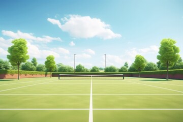 Wall Mural - Tennis outdoors sports tennis court.