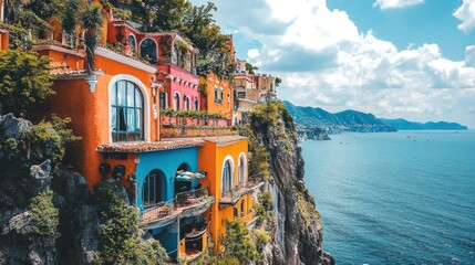 Colorful Houses on the Amalfi Coast