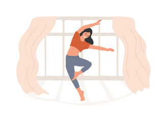 Wall Mural - Contemporary dance isolated cartoon vector illustrations.