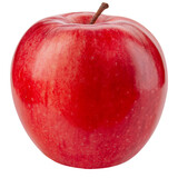 Apple isolated png. Red apple on transparent background. PNG format. Red apple with no background. Full depth of field.