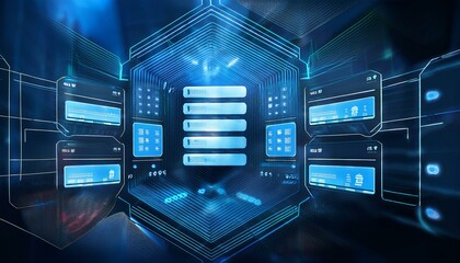 Enhance your SaaS online applications login page with a hi tech background image, ensuring the central focus remains uncluttered yet visually appealing