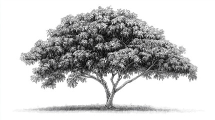A large tree with a trunk and branches