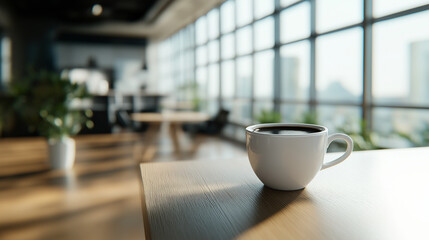 Wall Mural - cup of coffee on the table