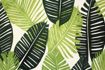 Wall Mural - Palm leafs nature plant backgrounds.