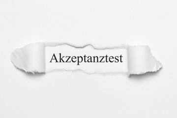 Wall Mural - Akzeptanztest	