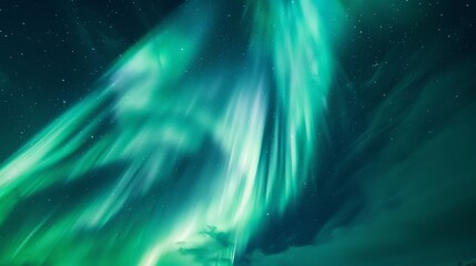 Fototapete - Aurora borealis in Arctic sky