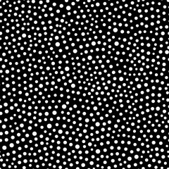 Wall Mural - White polka dots on black