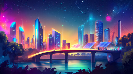 night city skyline