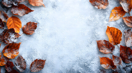 Sticker - Simple background in the concept of coming winter with space for text.