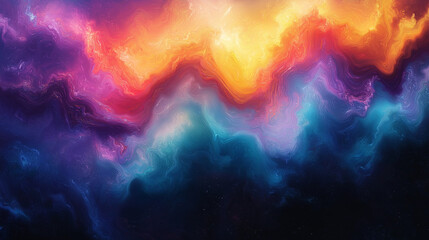 Wall Mural - A colorful galaxy with a purple and blue line in the middle