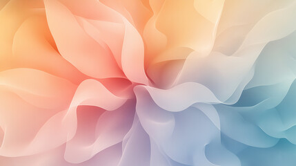 Wall Mural - A colorful, abstract design of a flower with pink, blue, and yellow colors