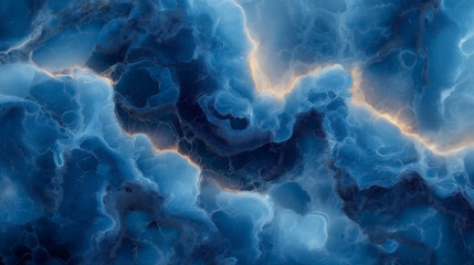 Wall Mural - A blue and white cloud with a yellowish tint